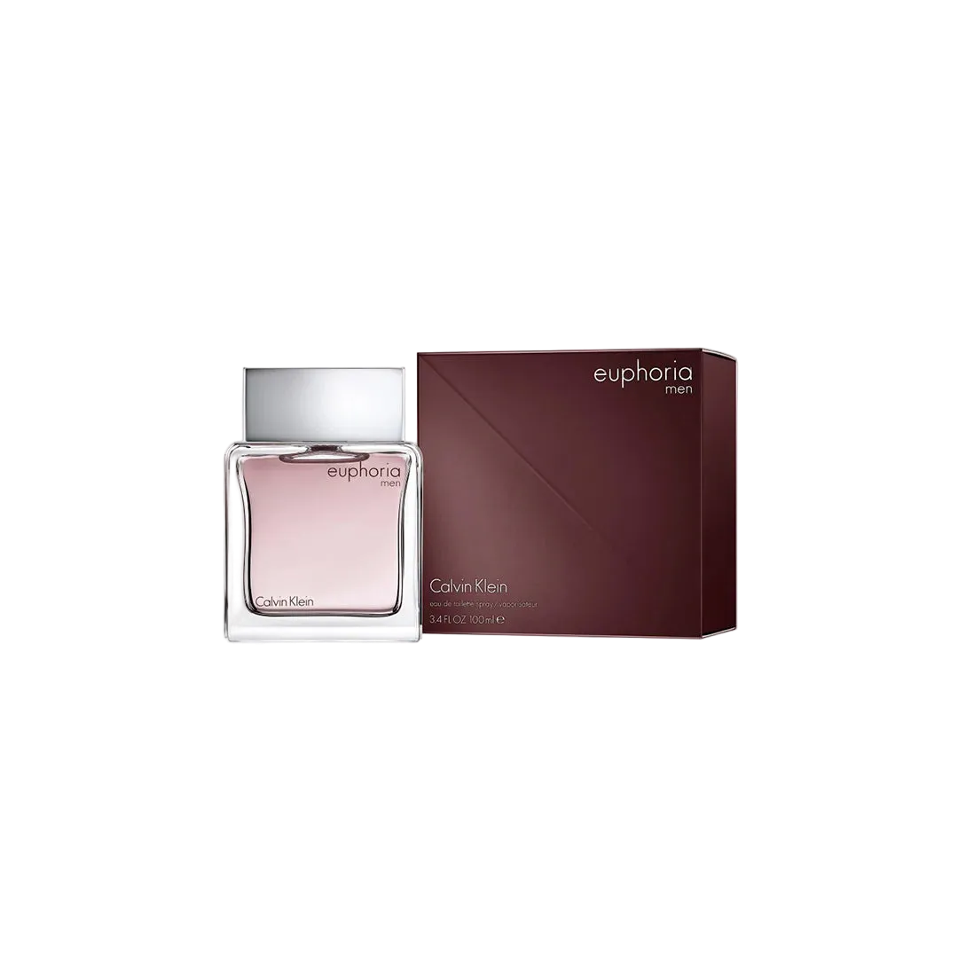 Calvin Klein Euphoria perfume bottle and packaging on a white background