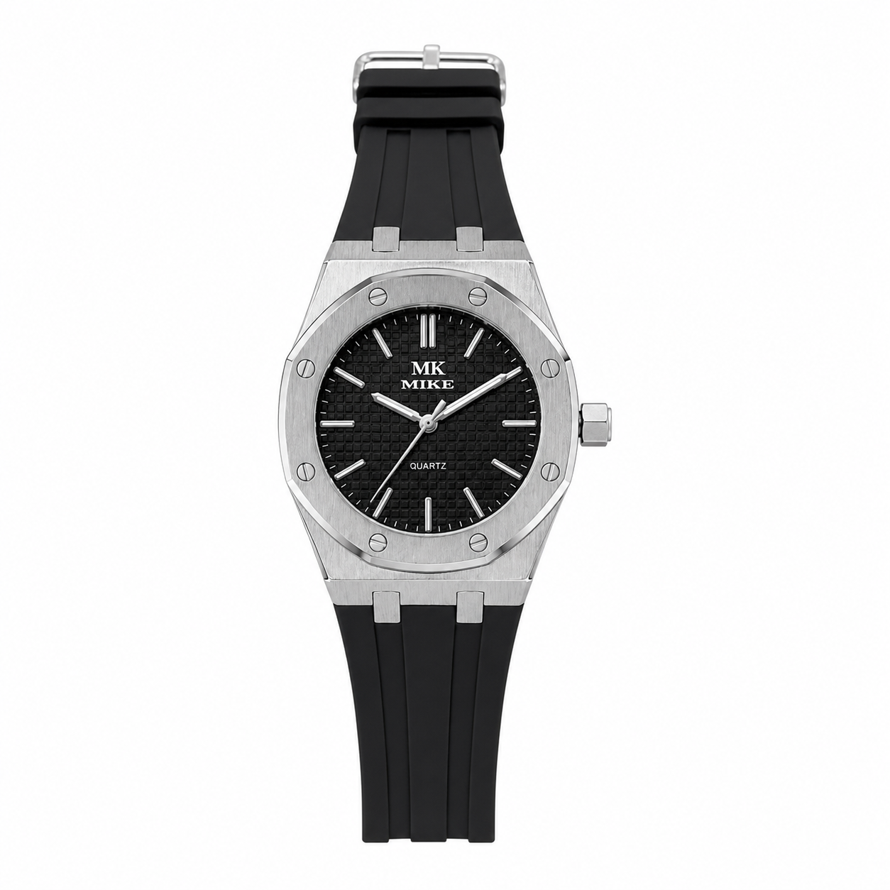 Mike Silver Black Edition Watch Unisex