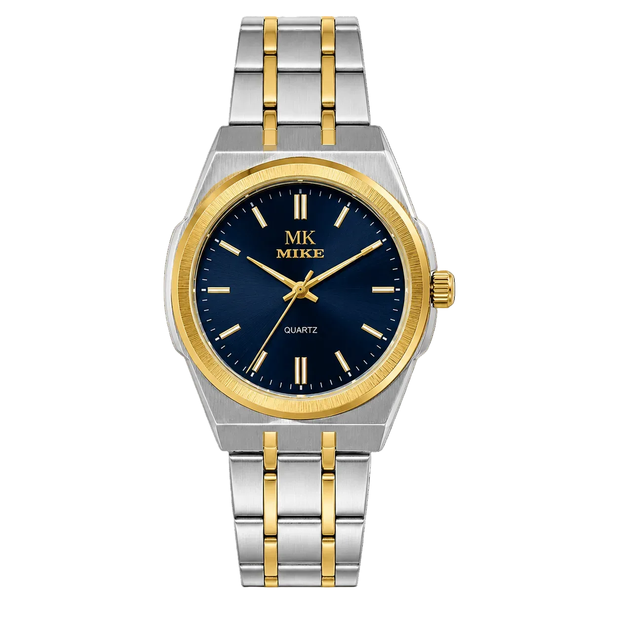 Mike Two-Tone Navy Blue Watch Unisex - 8912M