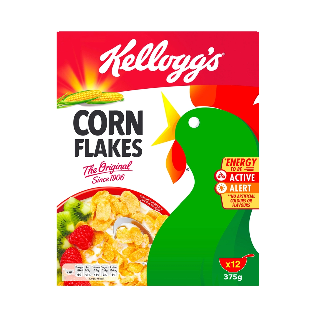 Kellogg's Corn Flakes Original Breakfast Cereal - 375g