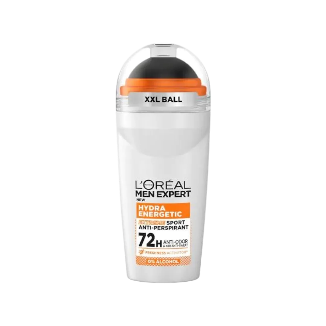 L'Oréal Paris Men Expert Hydra Energetic Extreme Sport 48h Anti-Perspirant Deodorant Roll On - 50ml