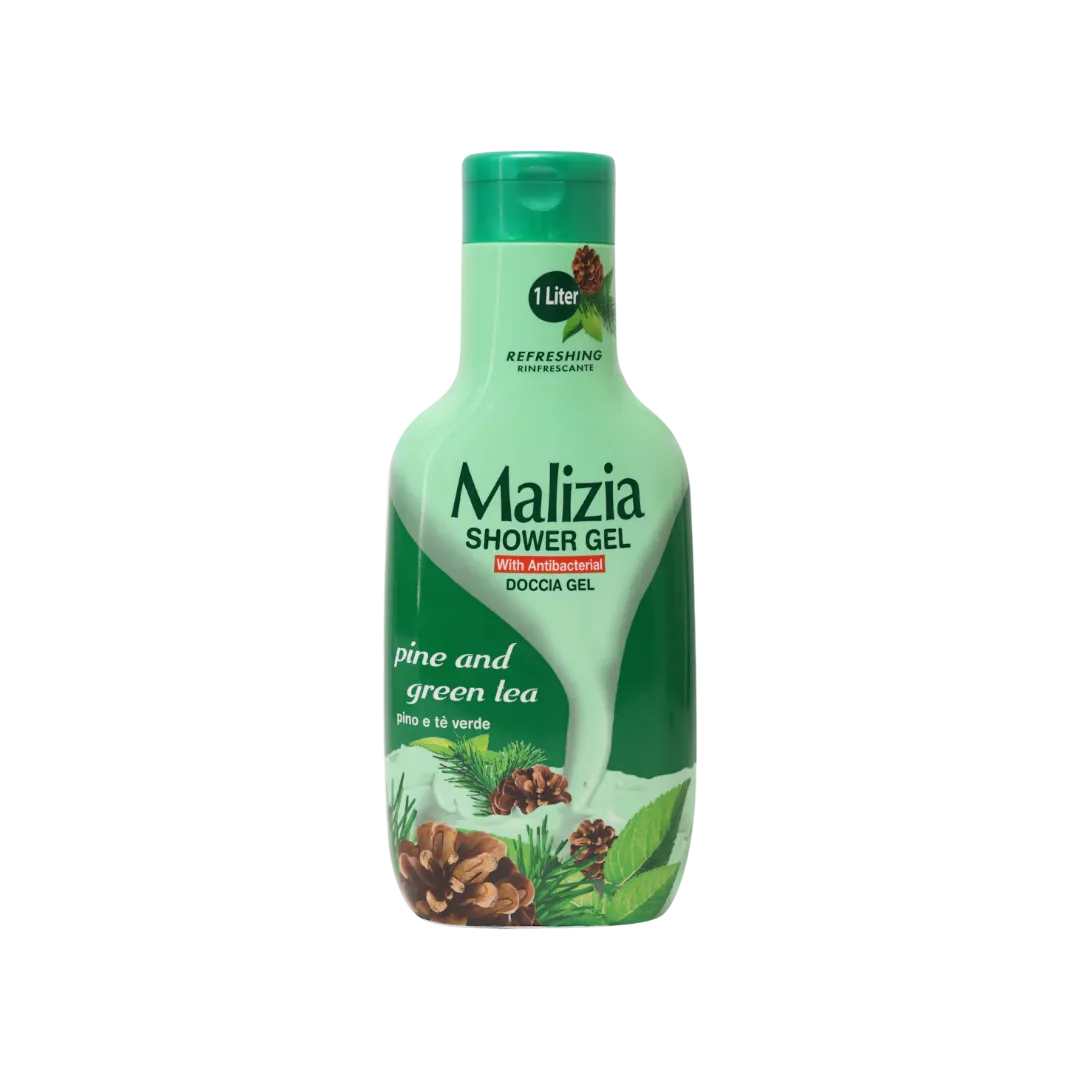 Malizia Shower Gel - Pine & Green tea - 1000ml