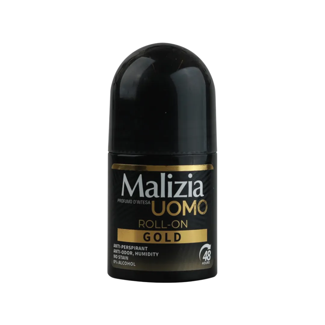 Malizia Uomo Roll On Deodorant Gold For Men - 150ml