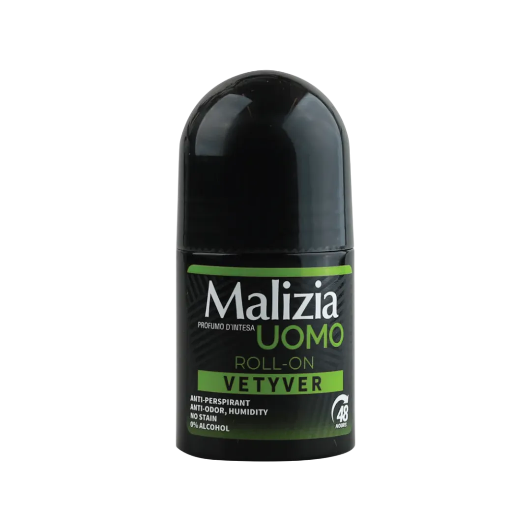 Malizia Uomo Roll On Deodorant Vetiver For Men - 150ml