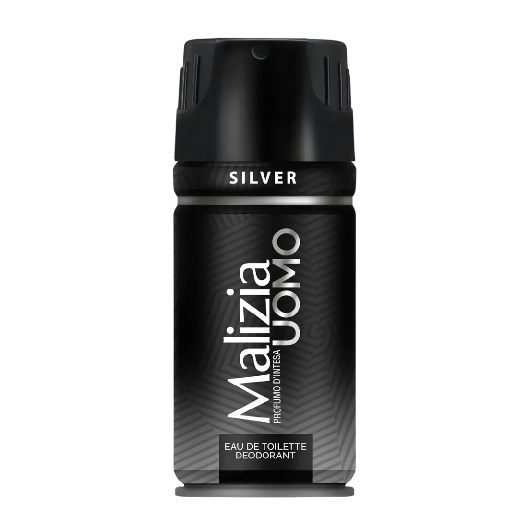 Malizia Uomo Silver  Eau De Toilette Deodorant Spray For Men - 150ml