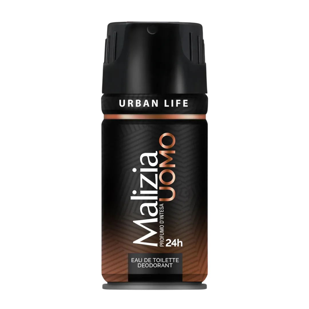 Malizia Uomo Urban Life Eau De Toilette Deodorant Spray For Men - 150ml