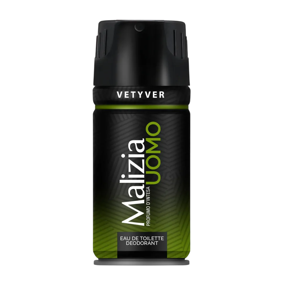 Malizia Uomo Vetyver Deodorant Spray For Men - 150ml