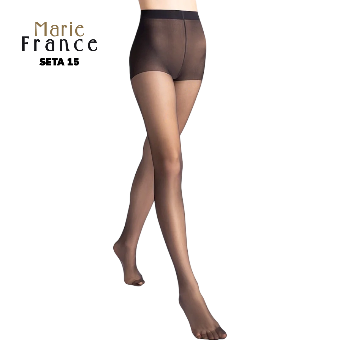 Marie France Tights - Seta 15 Black