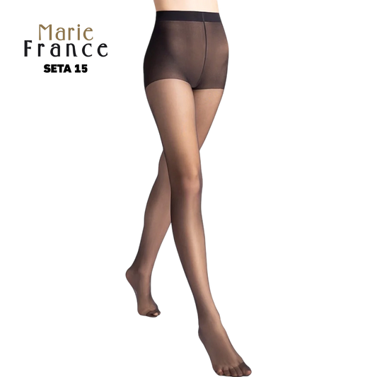 Marie France Tights - Seta 15 Black
