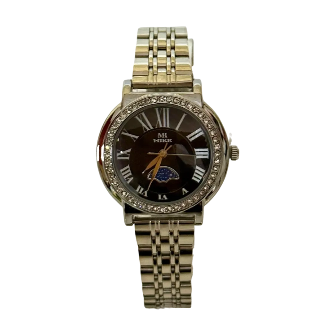 Mike Elegant Watch For Women - Black And Gold
