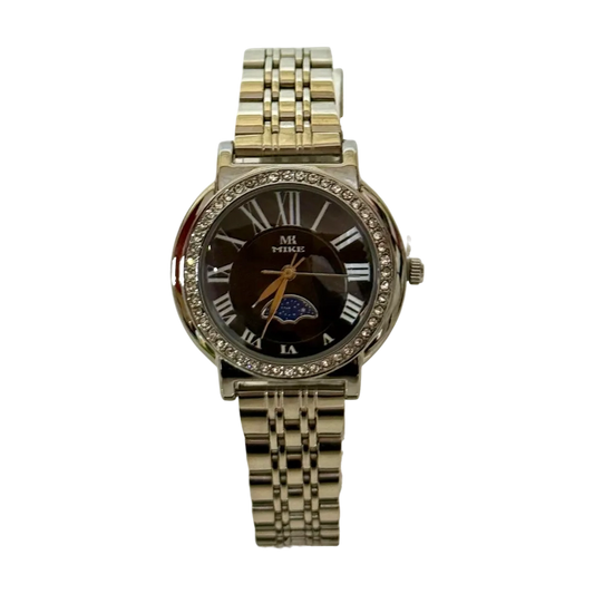 Mike Elegant Watch For Women - Black And Gold