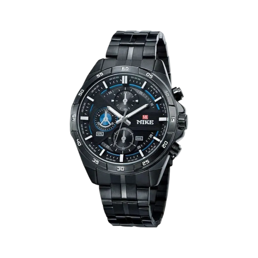 Mike Classic Watch For Men - Blue And Black