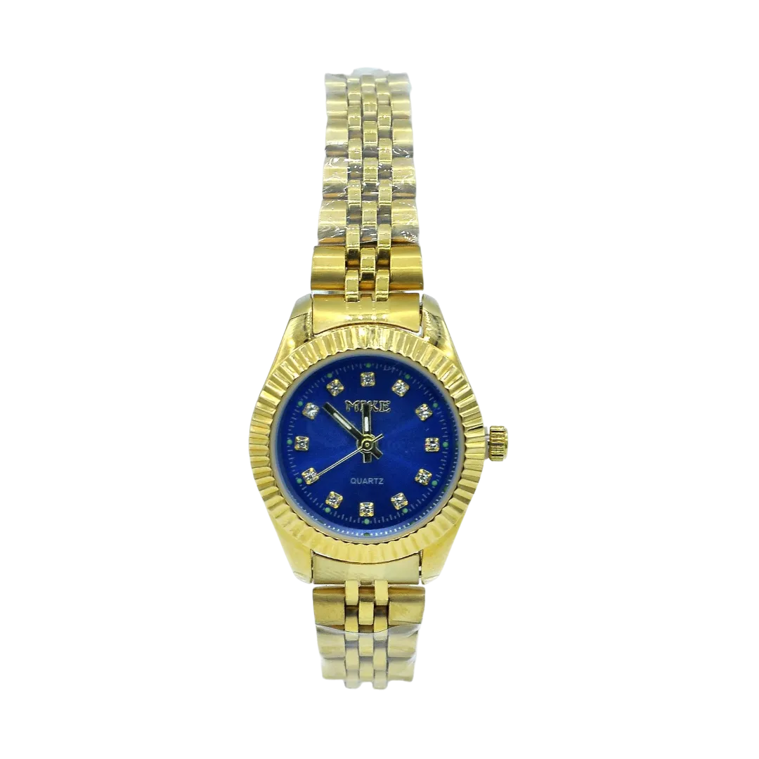 Mike Classy Watch For Women - Gold And Blue