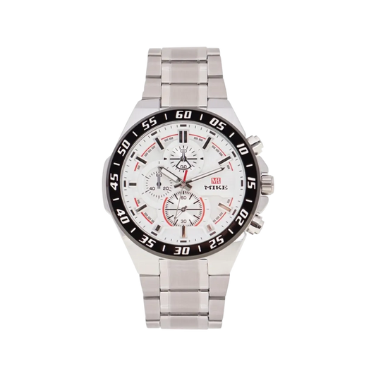 Mike Classy Elegant Watch For Men - Silver And Black