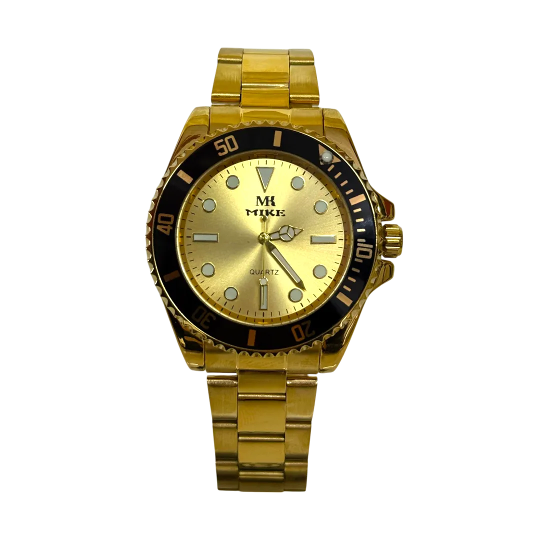 Mike Amazing Watch For Men - Black And Gold