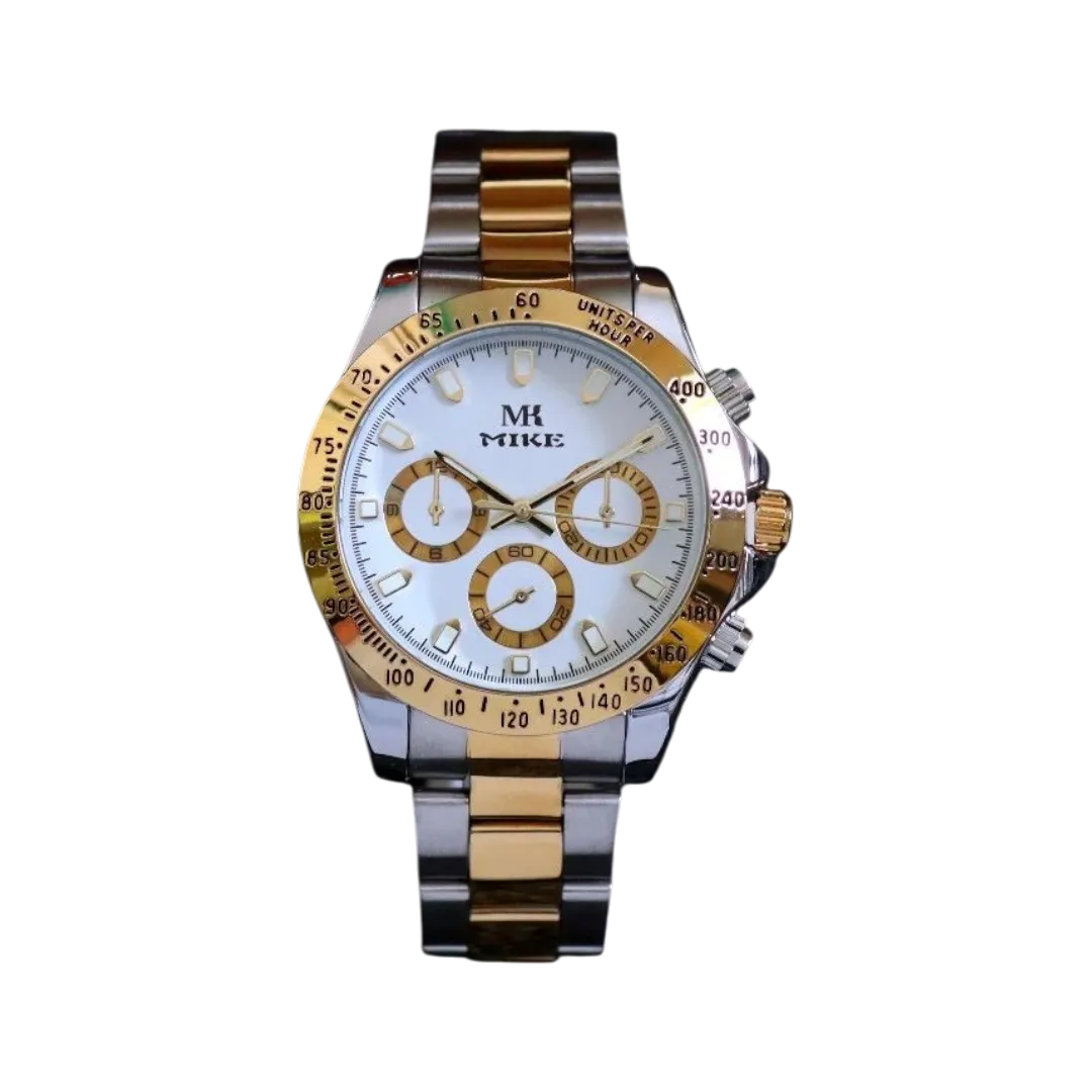 Mike Watch For Men - Gold, Gray And White