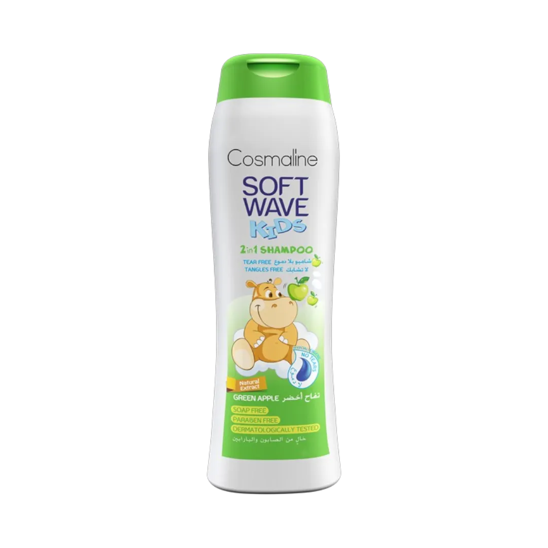 Cosmaline Soft Wave Kids Green Apple 2in1 Shampoo - 400ml