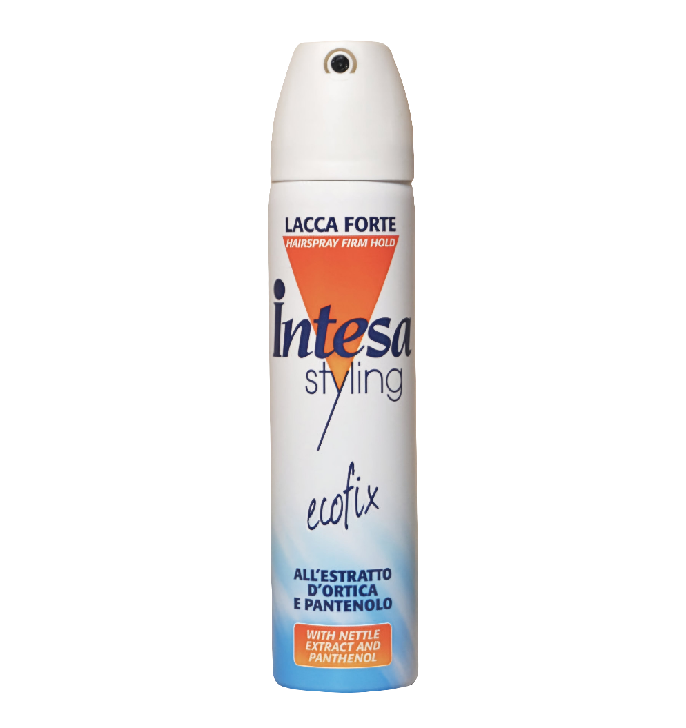 Intesa Styling ecofix spray can on a white background