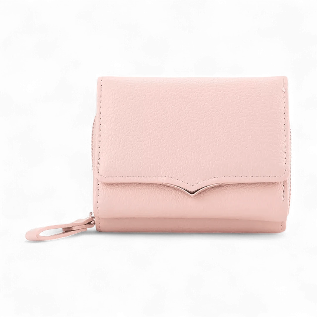 Trifold Compact Women’s Wallet – Card Holder, Multifunctional with Zipper Coin Pocket
