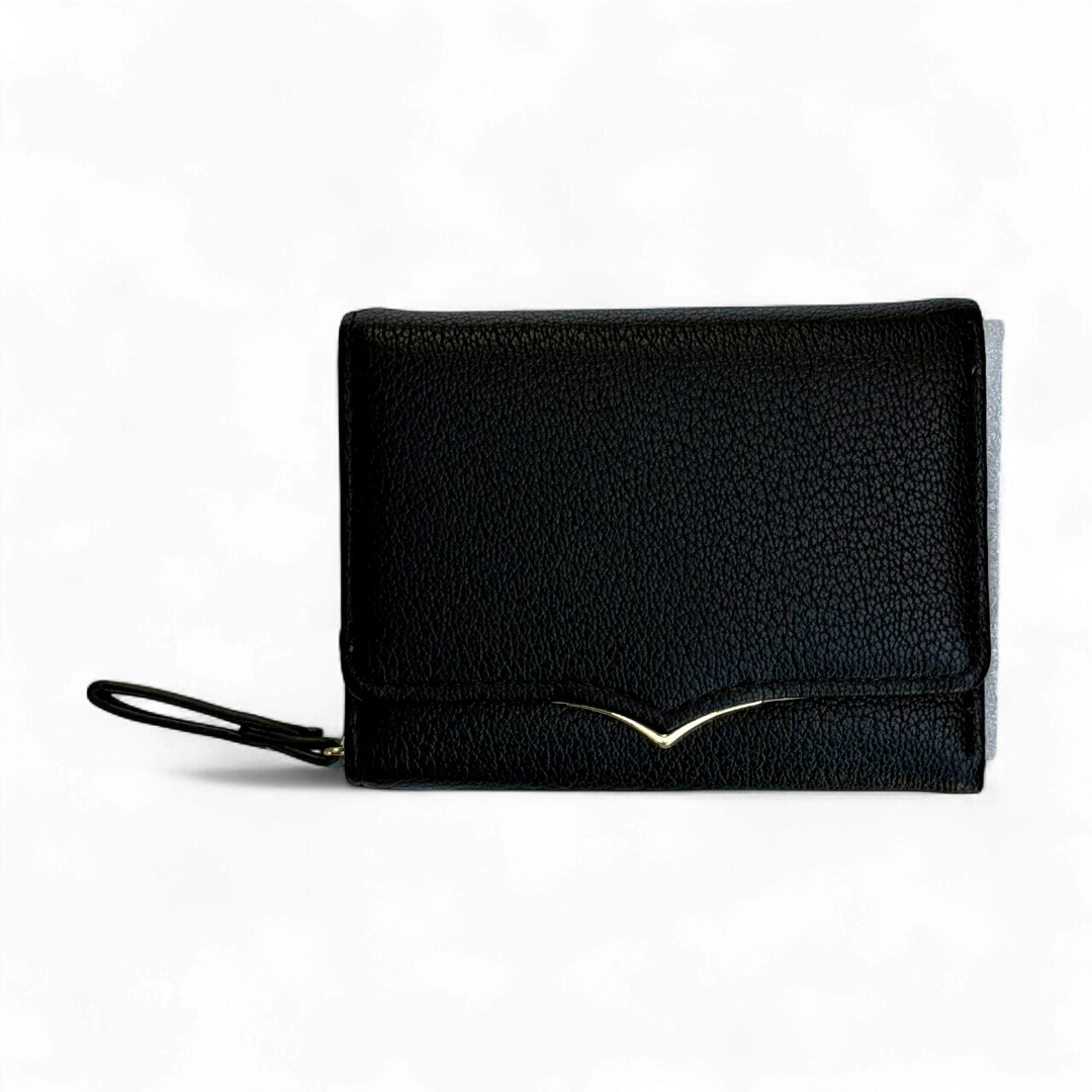 Trifold Compact Women’s Wallet – Card Holder, Multifunctional with Zipper Coin Pocket