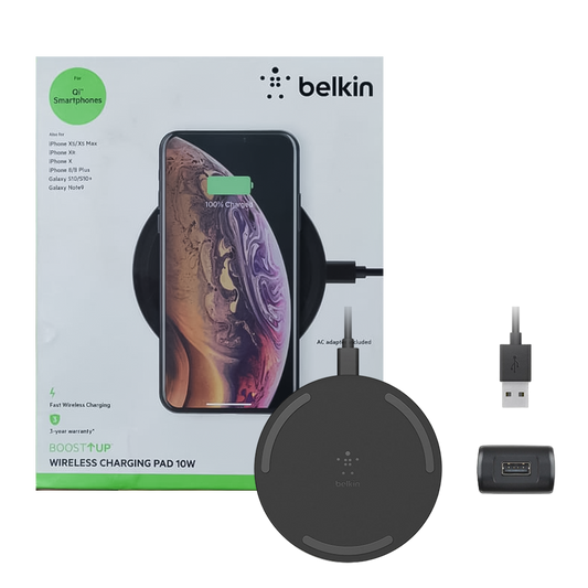 Belkin 10W Wireless Charging Pad + QC 3.0 Wall Charger