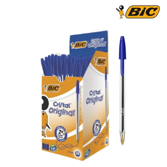 Bic Cristal Original Ball Point Pen Box Of 50 - Blue
