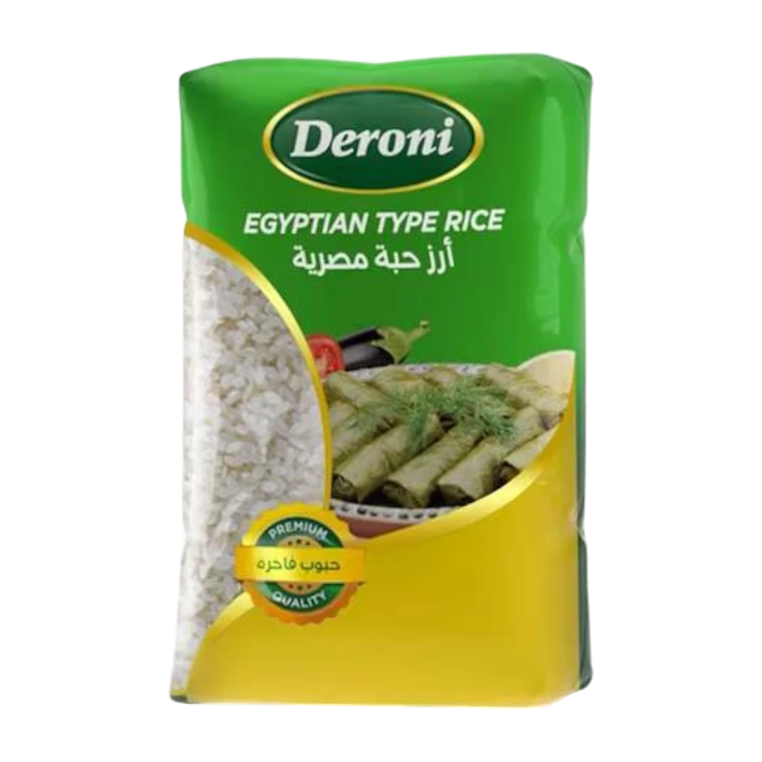 Deroni Egyptian Type Rice - 900g, Short Grains