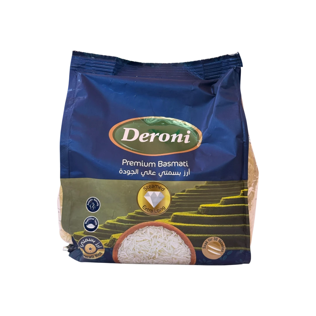 Deroni Basmati Premium Rice - Extra Long 900g