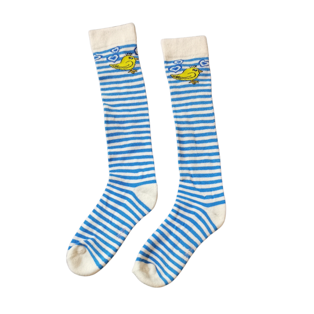 New High Quality Blue White German Kids/Adult Socks