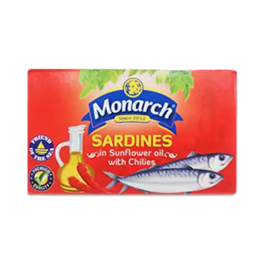 Monarch Sardine In Sunflower Oil With Chilies - 125g
