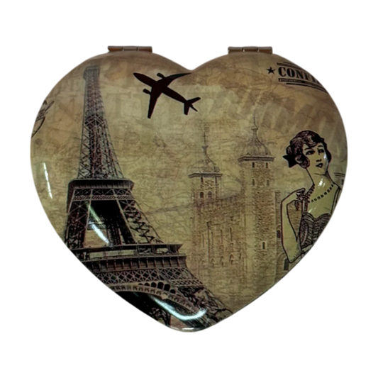 Vintage Paris Travel Mirror – Pocket Size – Pretty Lady MR10653