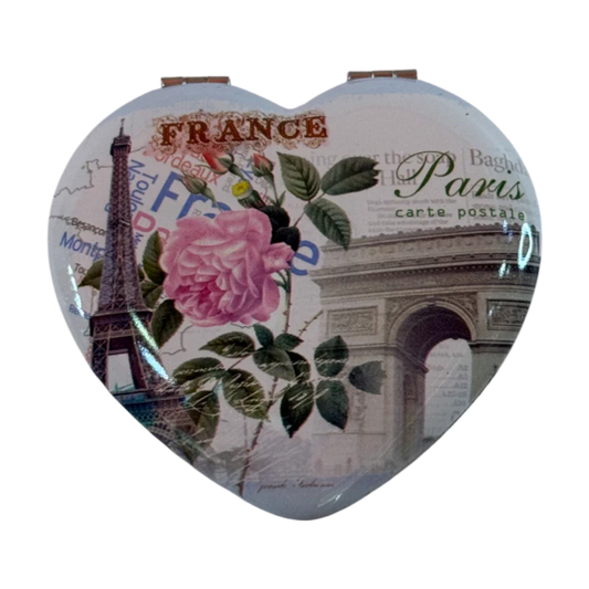 Pretty Lady - Paris Heart Pocket Mirror MR10653