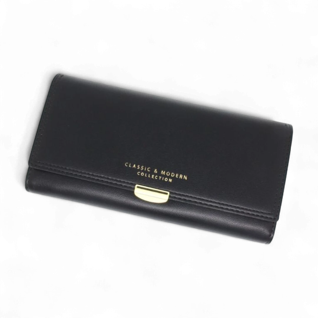 Women’s Everyday Essentials Wallet - Synthetic Leather, Multi-Card, Large, Long