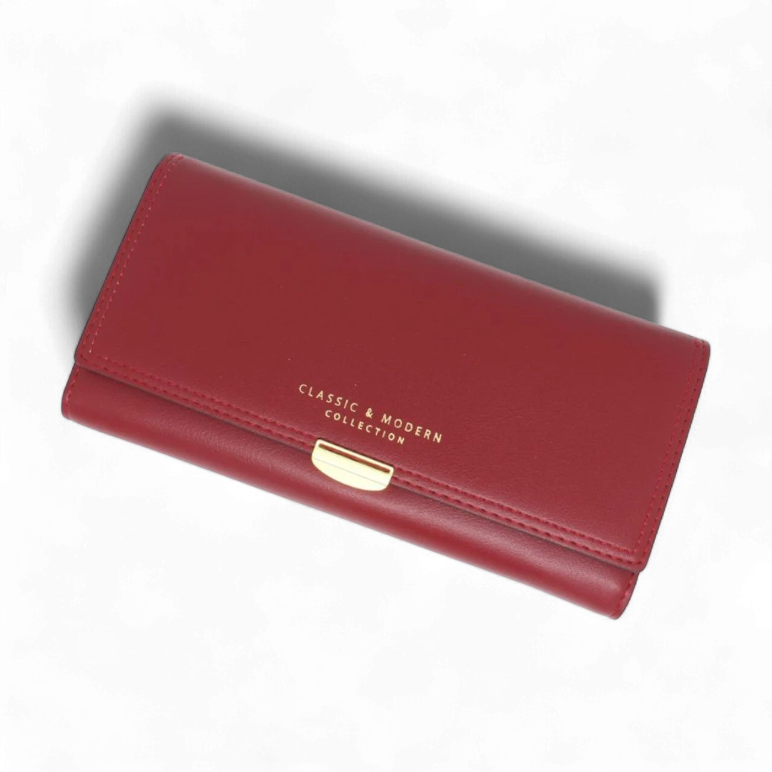 Women’s Everyday Essentials Wallet - Synthetic Leather, Multi-Card, Large, Long