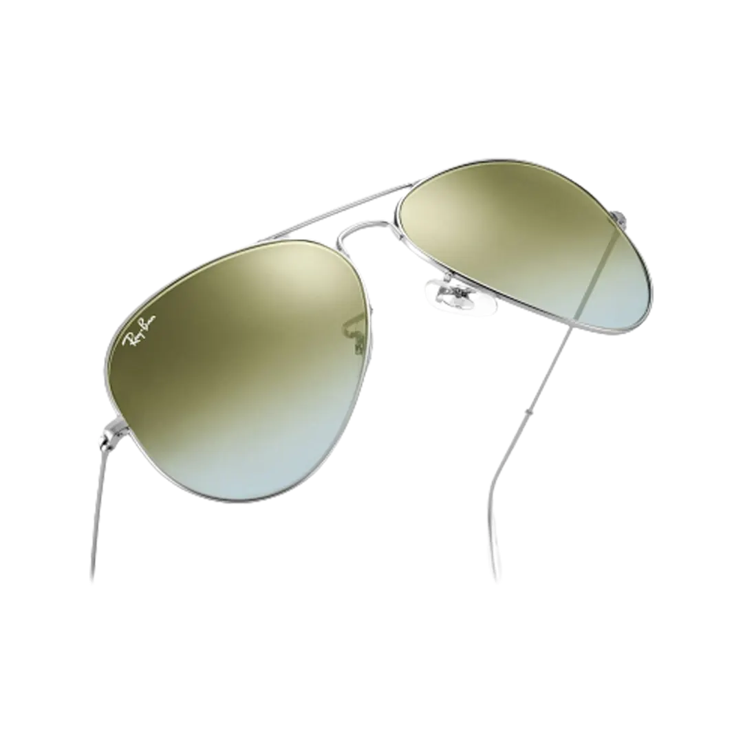 Ray-Ban Aviator RB3025 019/9j 58mm - Silver Green Gradient