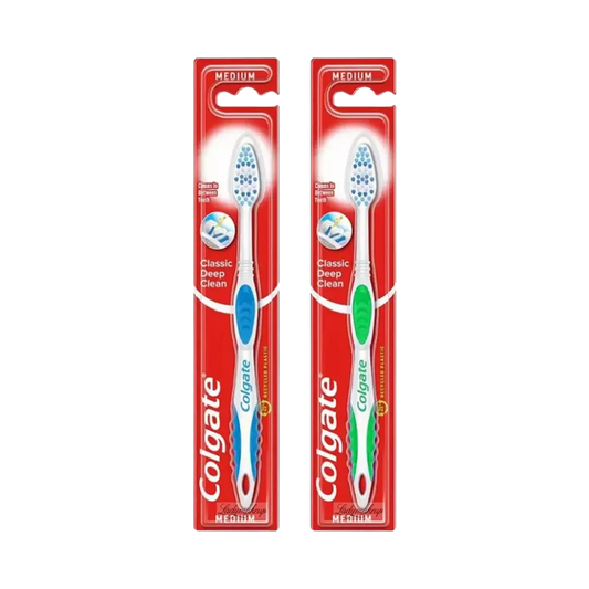 Colgate Classic Deep Clean Medium Toothbrush - 2 Colors