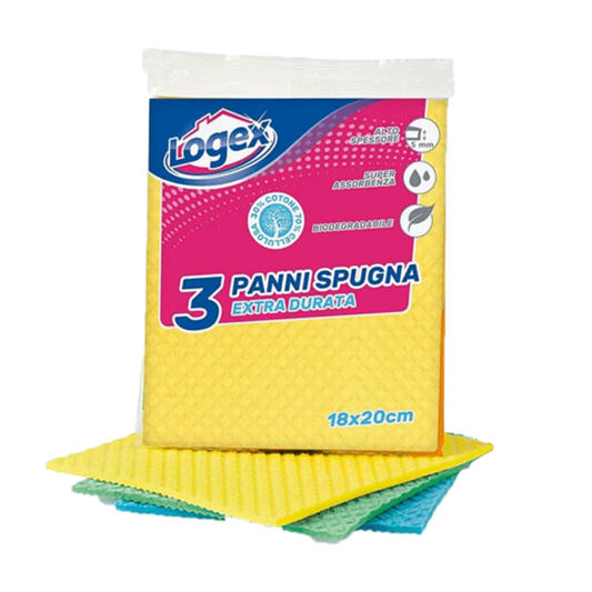 Logex Kitchen Sponge Cloths x 3pcs