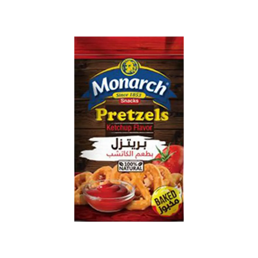 Monarch Pretzels Ketchup Flavor Backed Crackers Snack - 70g