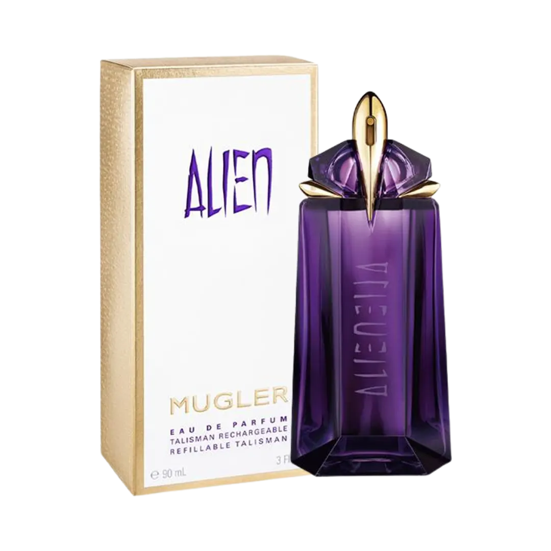 A bottle of Alien perfume for women branded Mugler