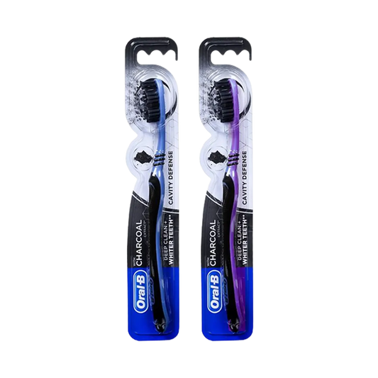 Oral-B Deep Clean + Cavity Defense With Charcoal Extracts Medium Toothbrush - 2 Colors
