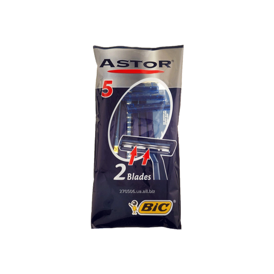 Bic Astor Twin Normal Razors - 5Pcs