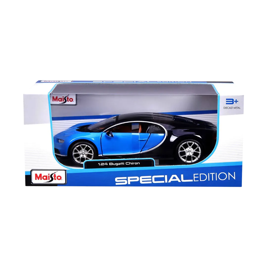 Maisto Special Edition 1 24 Bugatti Chiron Black Blue MENKELCHI