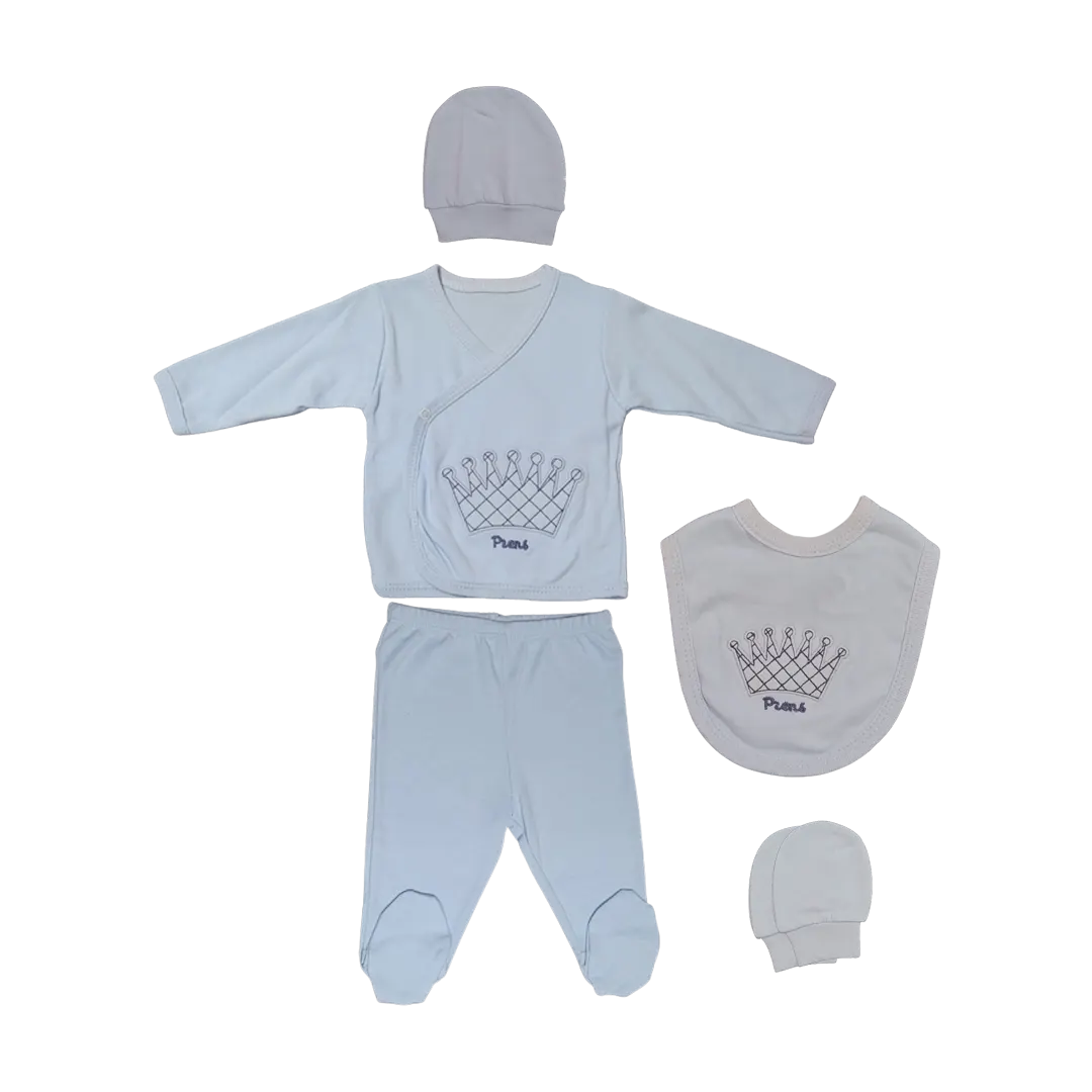 Civil Baby Prince 5Pcs Clothing Set - (0-3Month)
