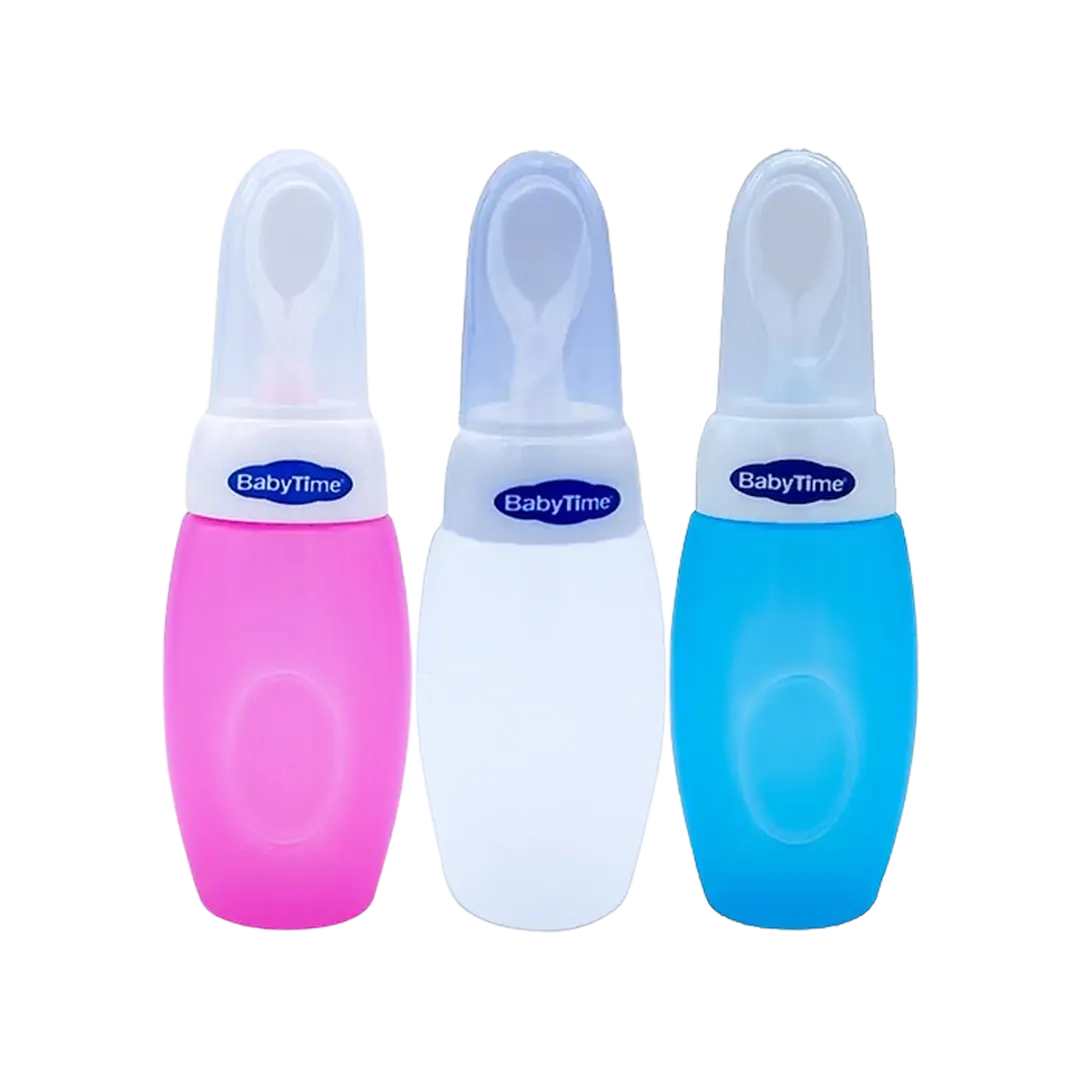 Baby Time Feeding Bottle With Spoon 3 Colors MENKELCHI
