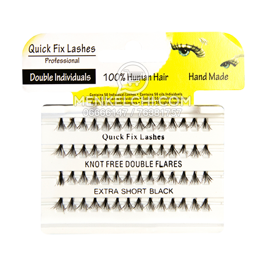 Quick Fix Individuals Lashes Knot Free Double Flares Extra Short - Black