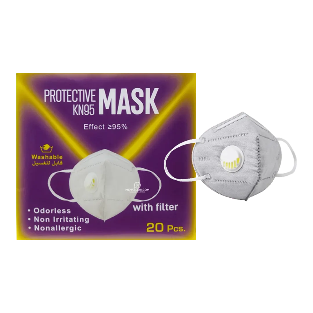 High Quality KN95 Protective Mask With Filter Pack - 20Pcs (Washable)