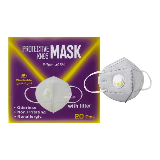 High Quality KN95 Protective Mask With Filter Pack - 20Pcs (Washable)
