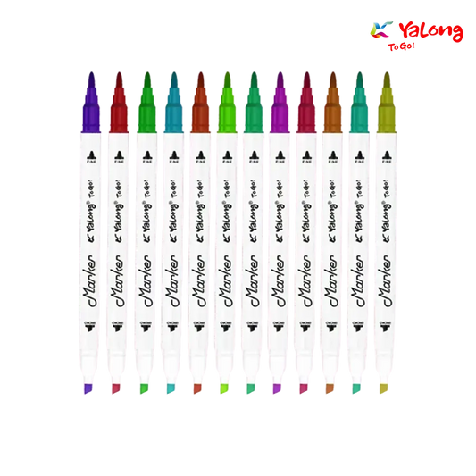 Yalong Dual Tip Colored Marker - 1Pcs