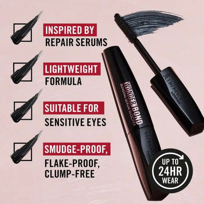 Rimmel Wonder'Bond Mascara - Black - Volumising and Lengthening For Eyelash Growth