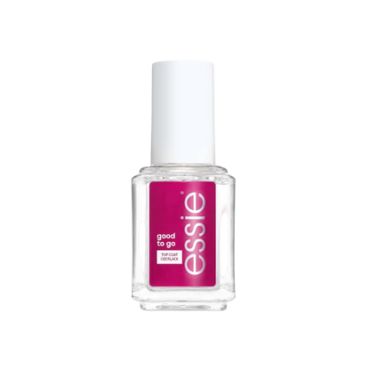 Essie nail polish bottle with a white cap on a white background